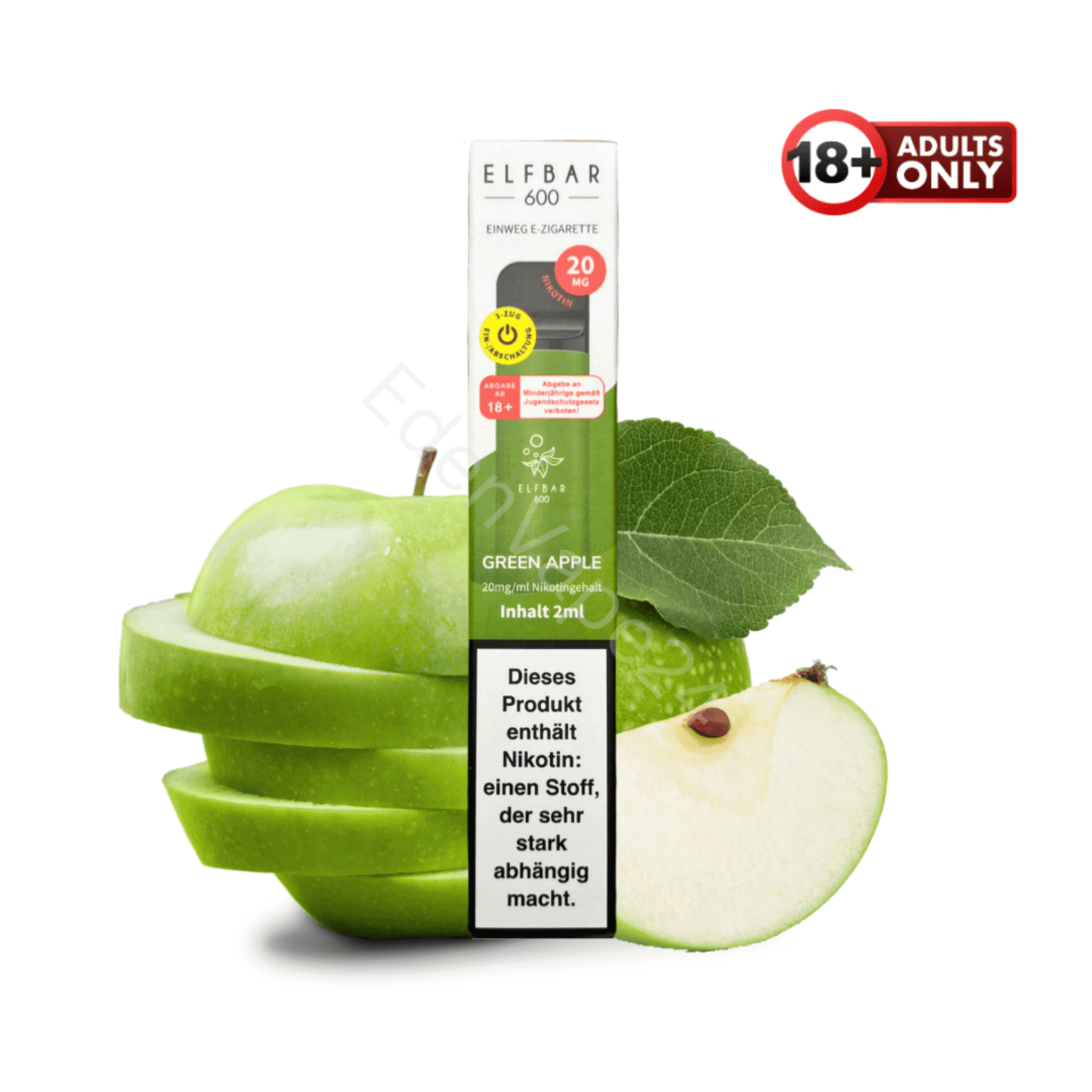 Elfbar 600 - Green Apple - EdenVape24